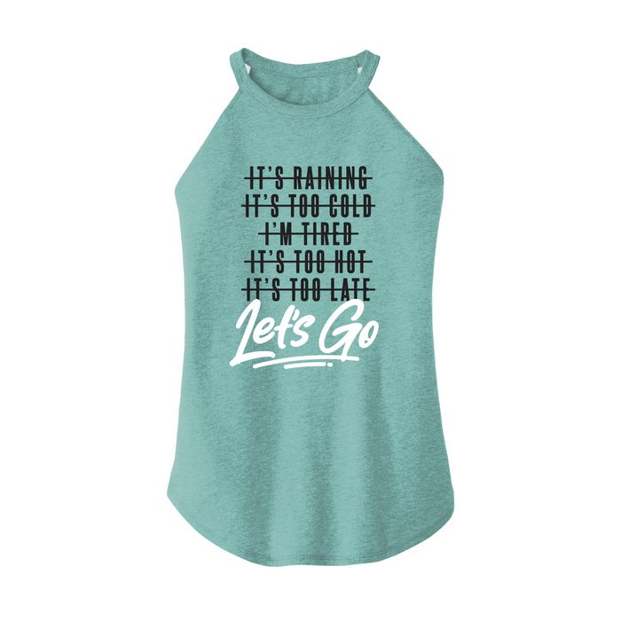 Womens X-Small Teal Rocker Tank Top