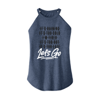 Womens X-Small Navy Heather Rocker Tank Top
