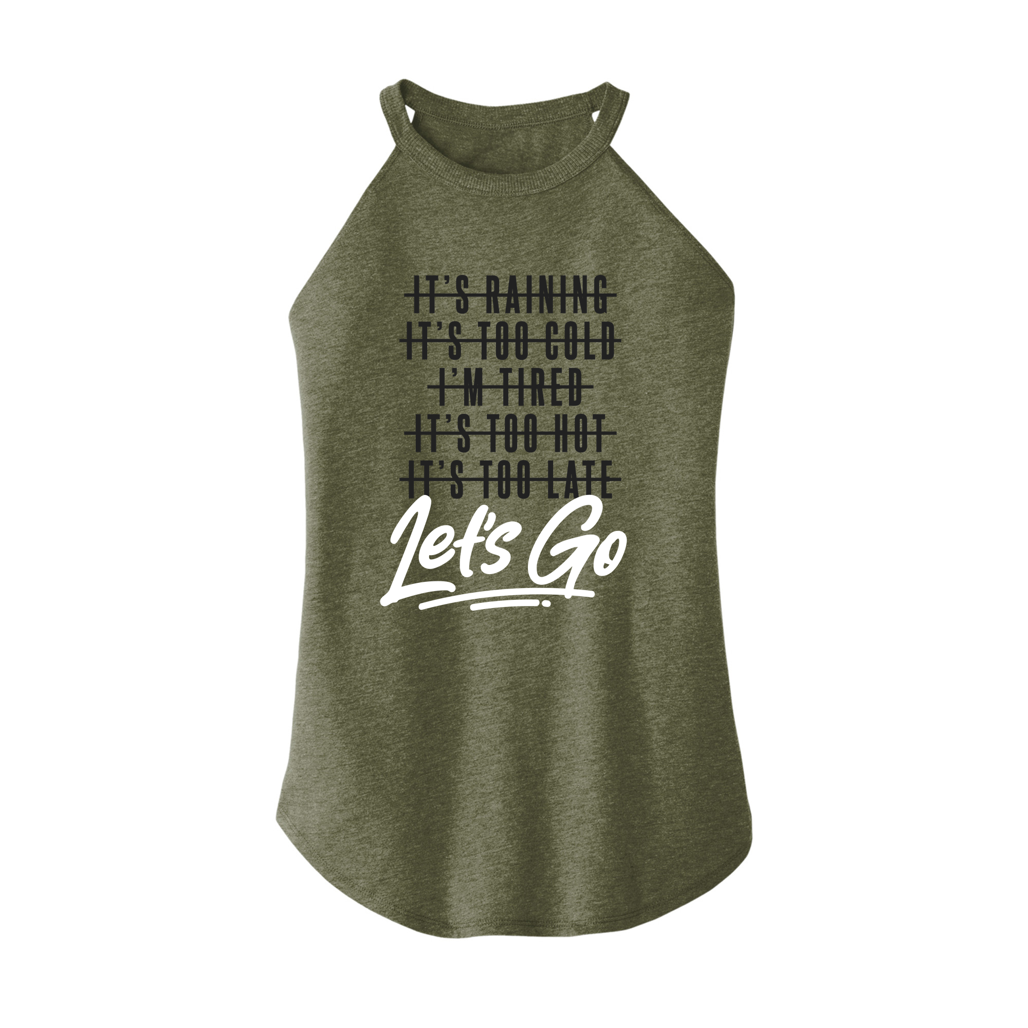 Womens X-Small Military Green Rocker Tank Top