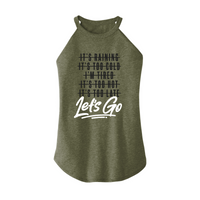 Womens X-Small Military Green Rocker Tank Top