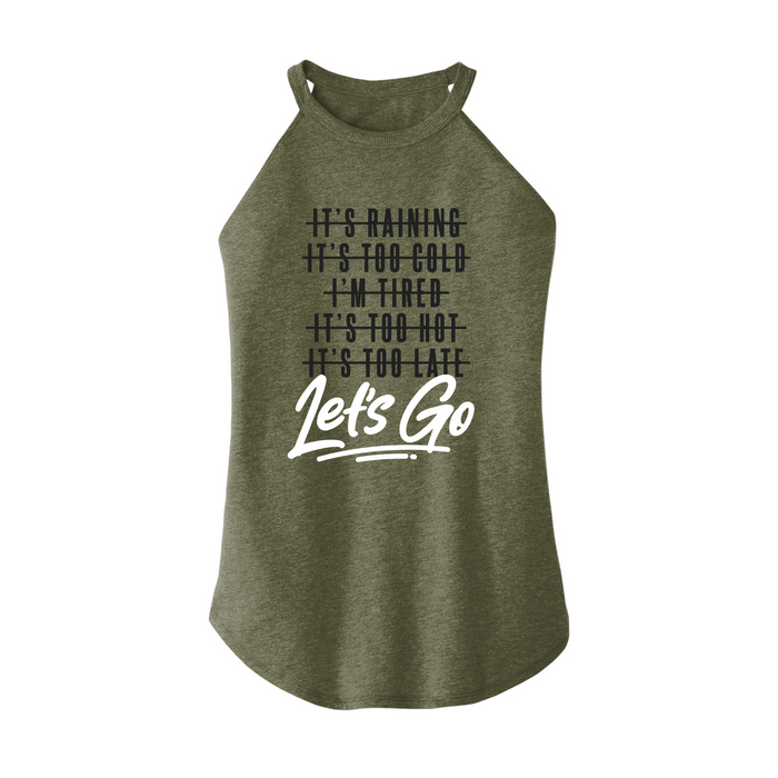 Womens X-Small Military Green Rocker Tank Top