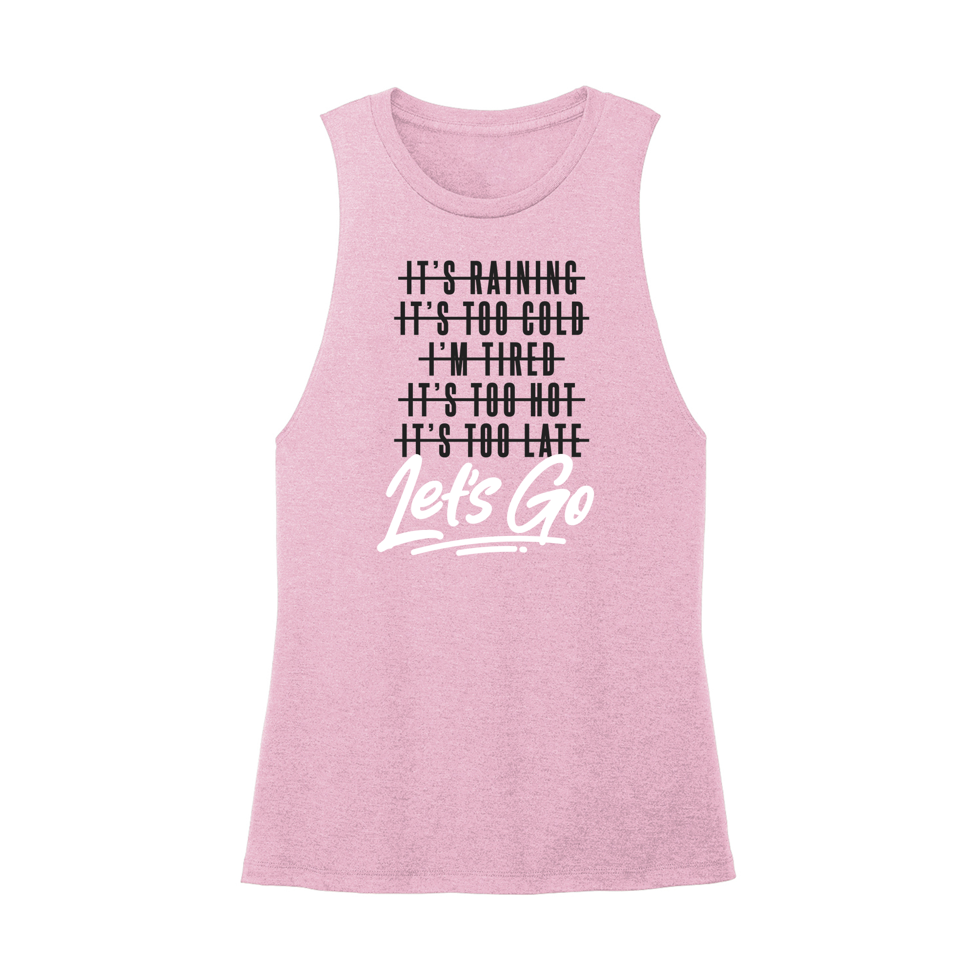 Womens X-Small Light Pink Muscle Tank