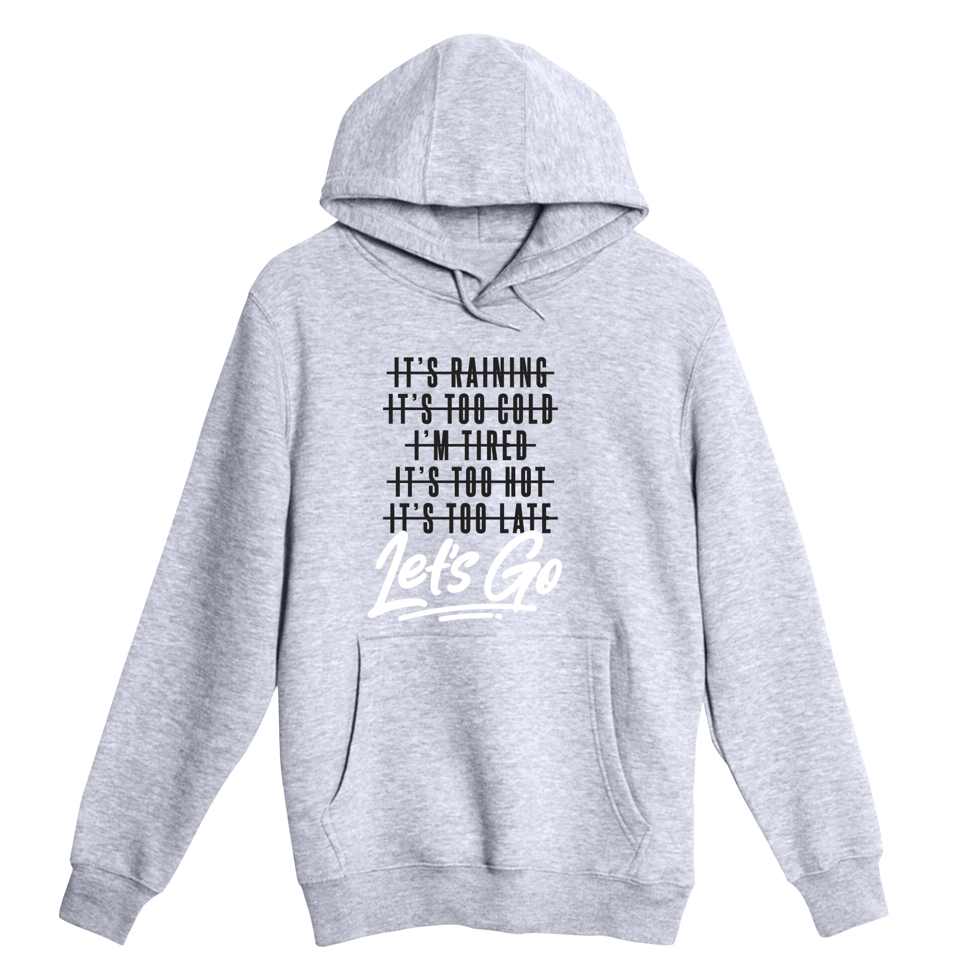 Unisex Small Heather Gray Pullover Hooded Sweatshirt