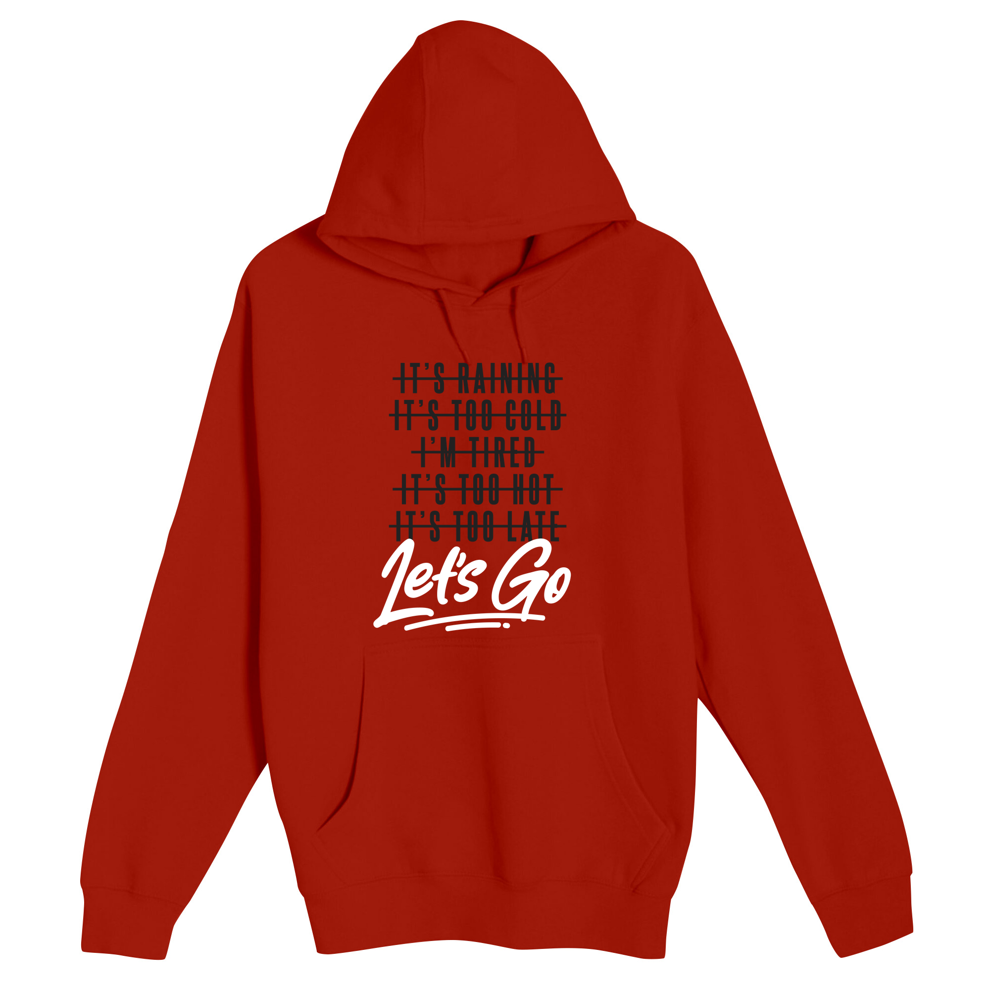 Unisex Small Red Pullover Hooded Sweatshirt