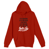 Unisex Small Red Pullover Hooded Sweatshirt