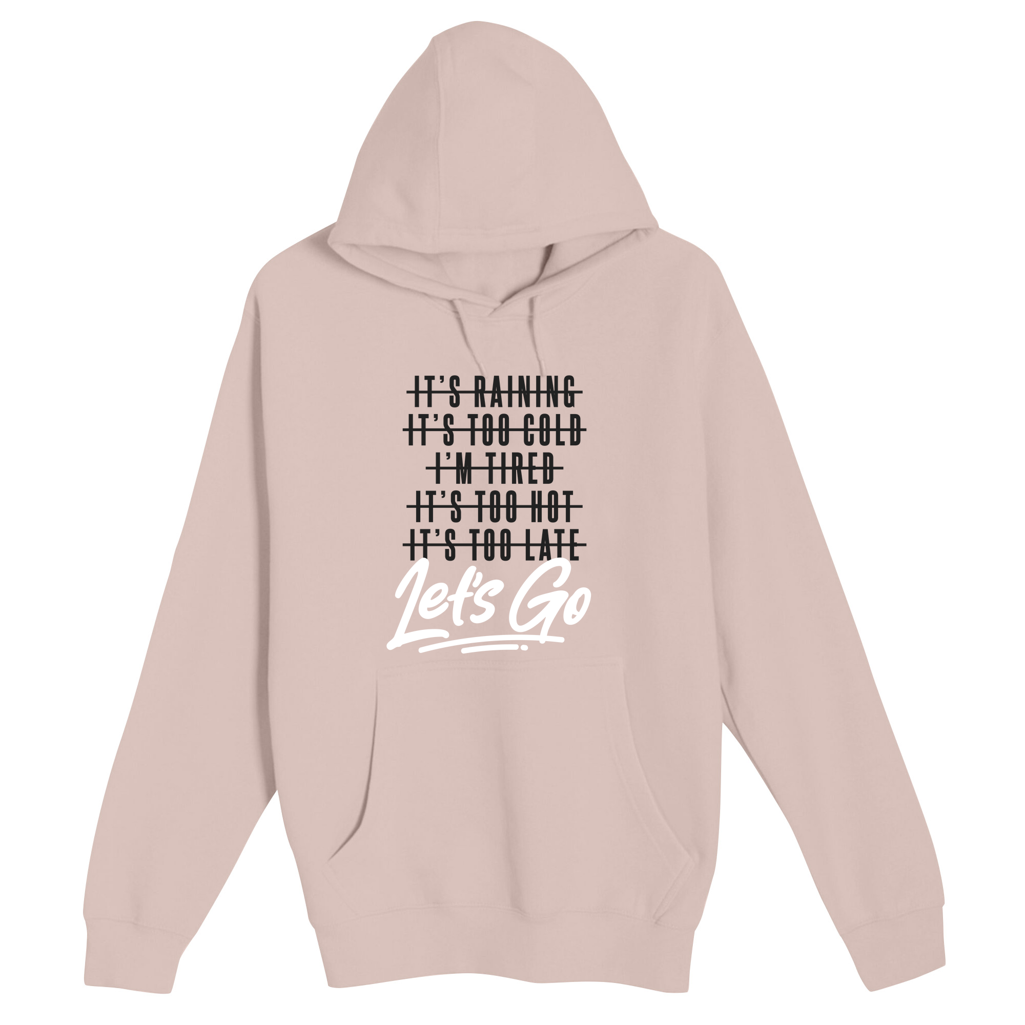 Unisex Small Light Pink Pullover Hooded Sweatshirt