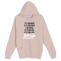 Unisex Small Light Pink Pullover Hooded Sweatshirt