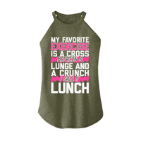 Womens X-Small Military Green Rocker Tank Top