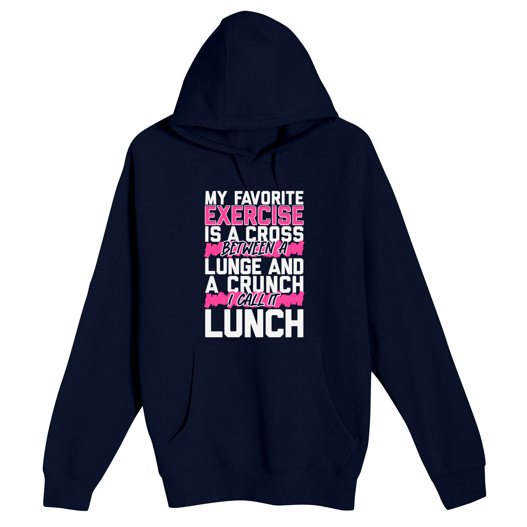 Unisex Small Navy Pullover Hooded Sweatshirt