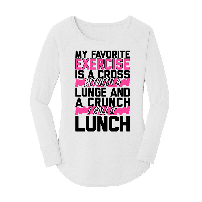 Womens X-Small White Long Sleeve Tunic Tee