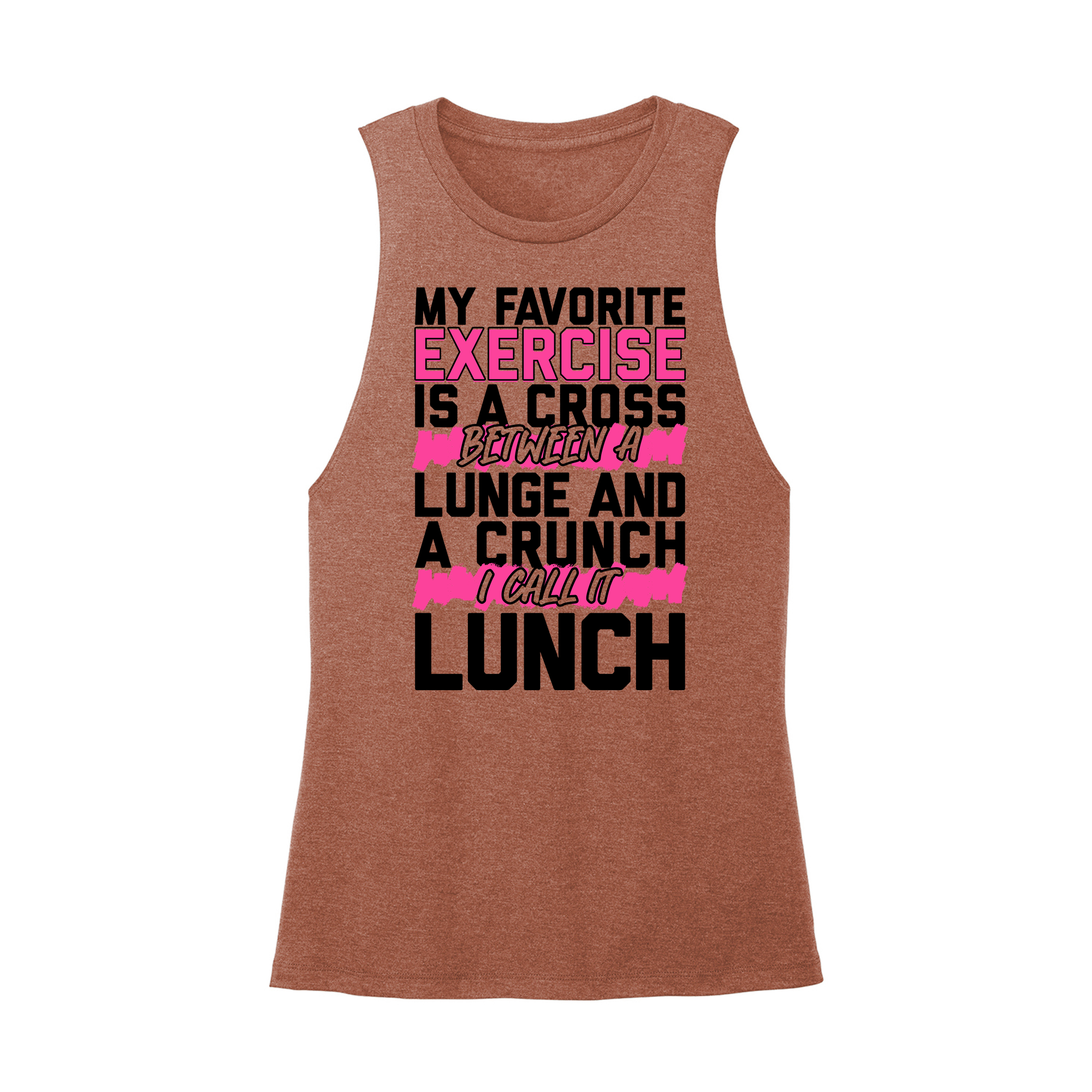 Womens X-Small Brown Muscle Tank
