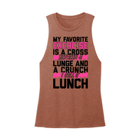 Womens X-Small Brown Muscle Tank