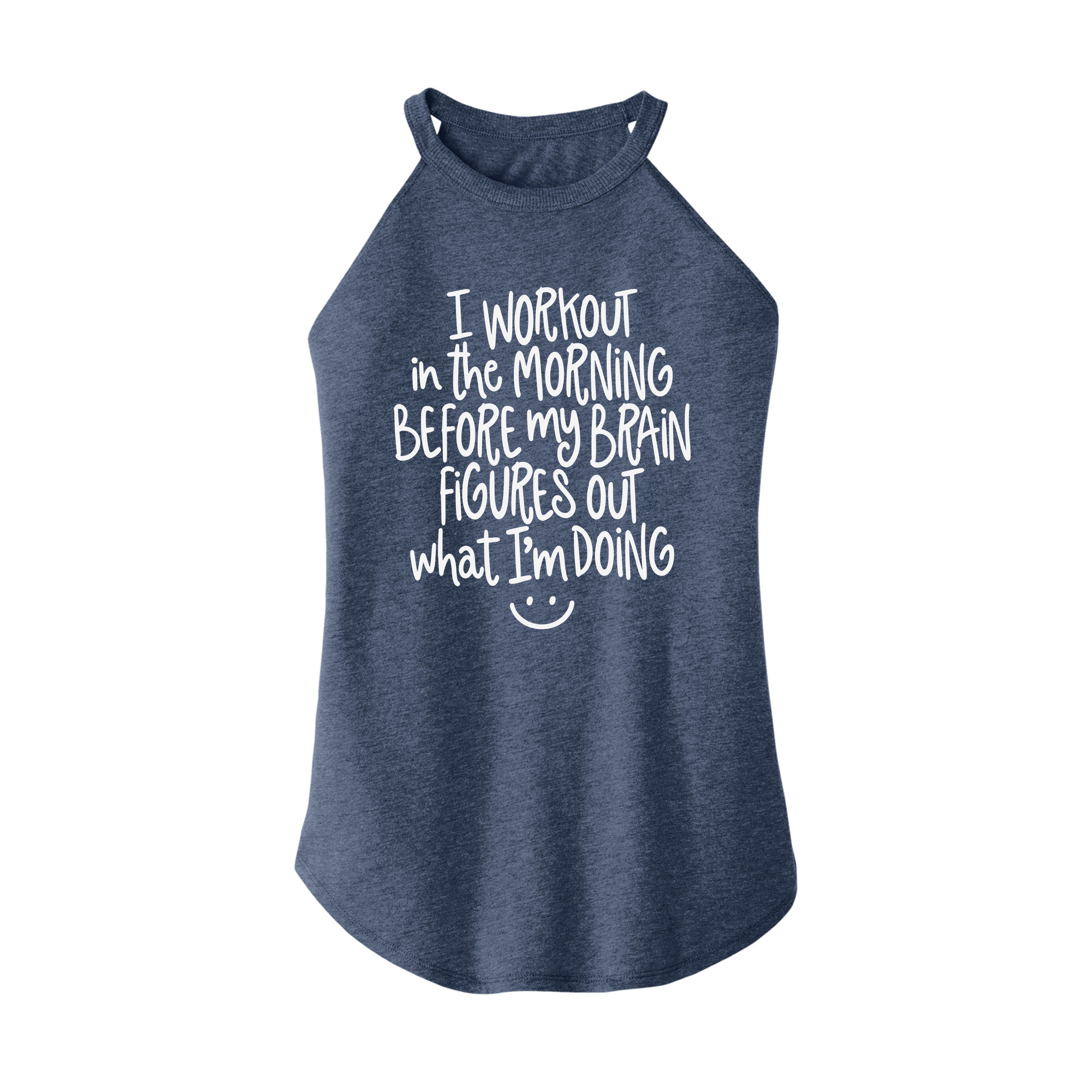 Womens X-Small Navy Heather Rocker Tank Top