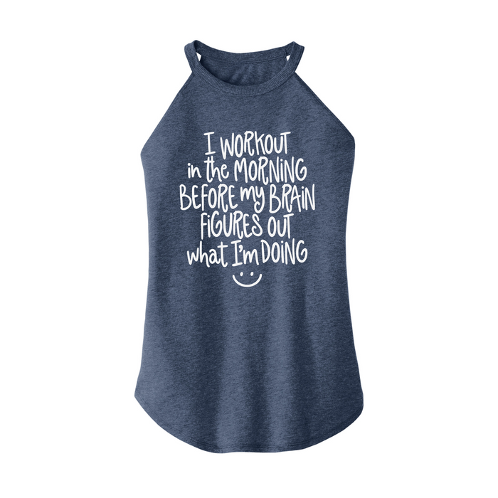Womens X-Small Navy Heather Rocker Tank Top