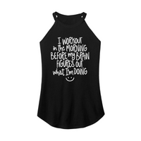 Womens X-Small Black Rocker Tank Top