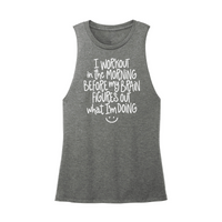Womens X-Small Dark Gray Muscle Tank