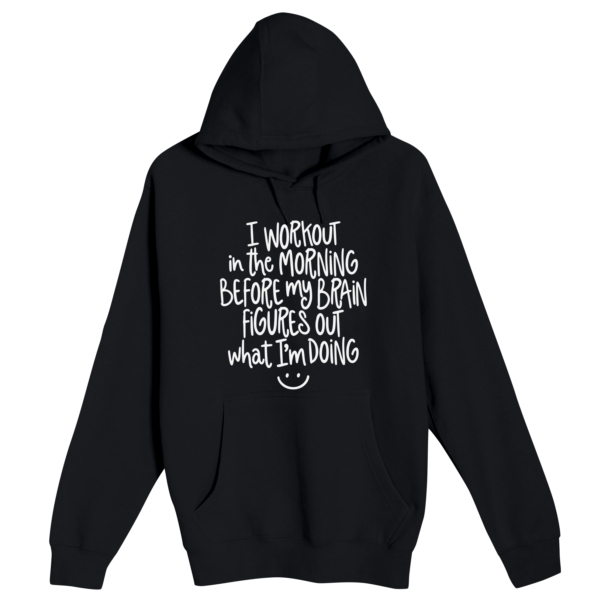 Unisex Small Black Pullover Hooded Sweatshirt