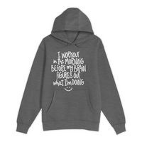 Unisex Small Charcoal Heather Pullover Hooded Sweatshirt