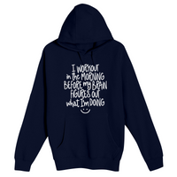 Unisex Small Navy Pullover Hooded Sweatshirt