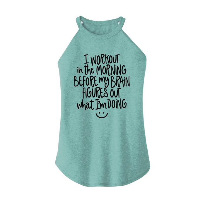 Womens X-Small Teal Rocker Tank Top
