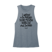Womens X-Small Teal Muscle Tank