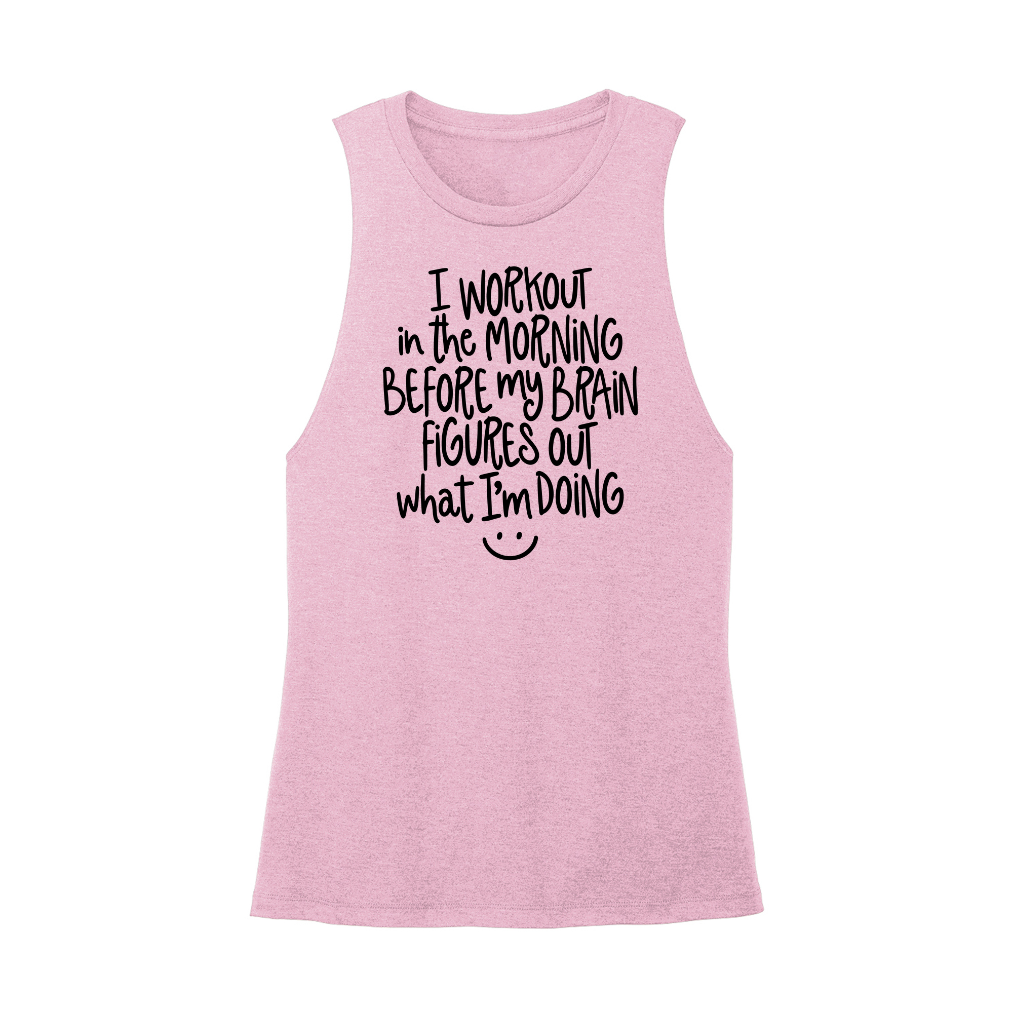 Womens X-Small Light Pink Muscle Tank