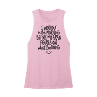 Womens X-Small Light Pink Muscle Tank