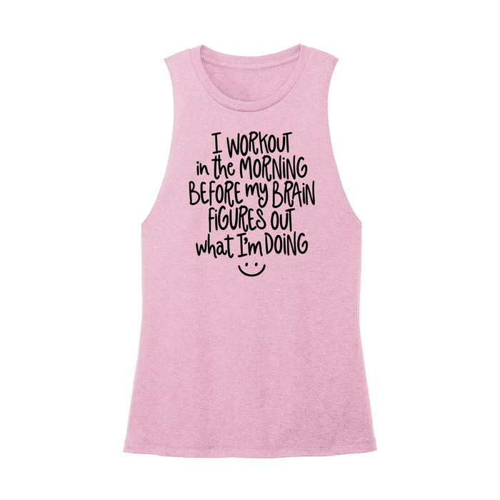 Womens X-Small Light Pink Muscle Tank