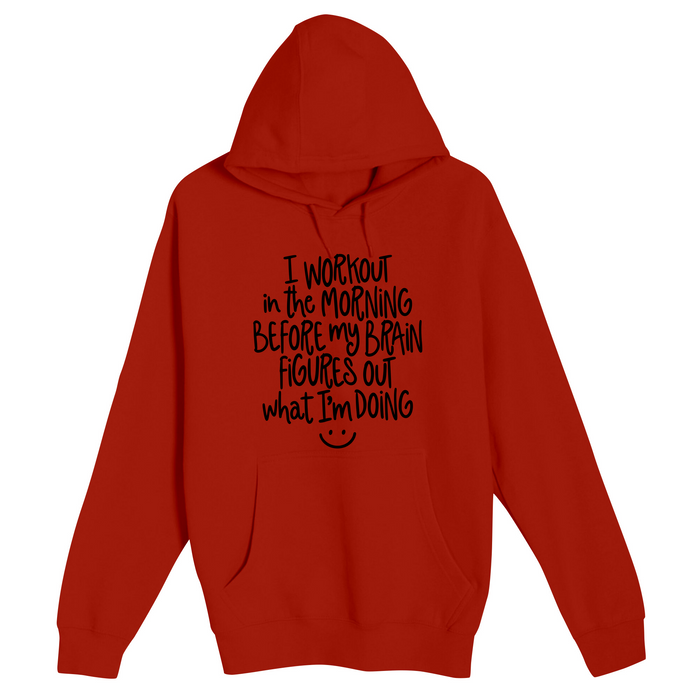 Unisex Small Red Pullover Hooded Sweatshirt