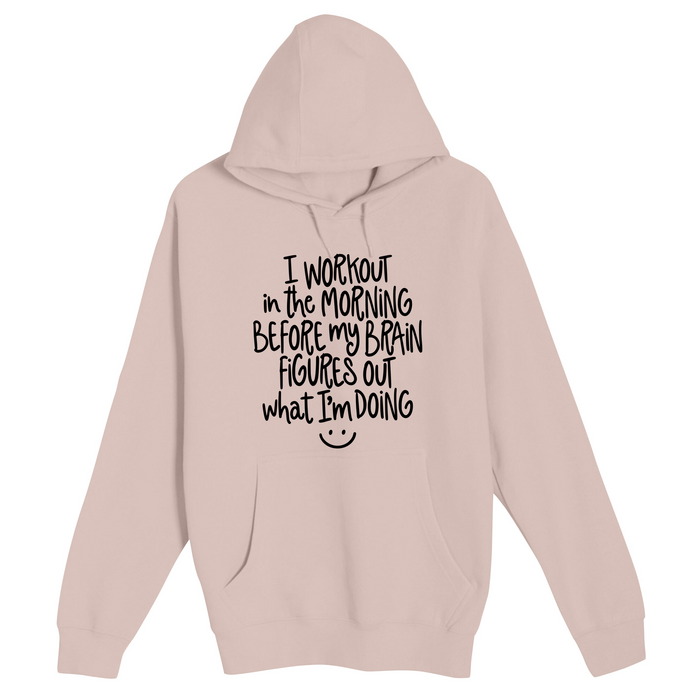 Unisex Small Light Pink Pullover Hooded Sweatshirt