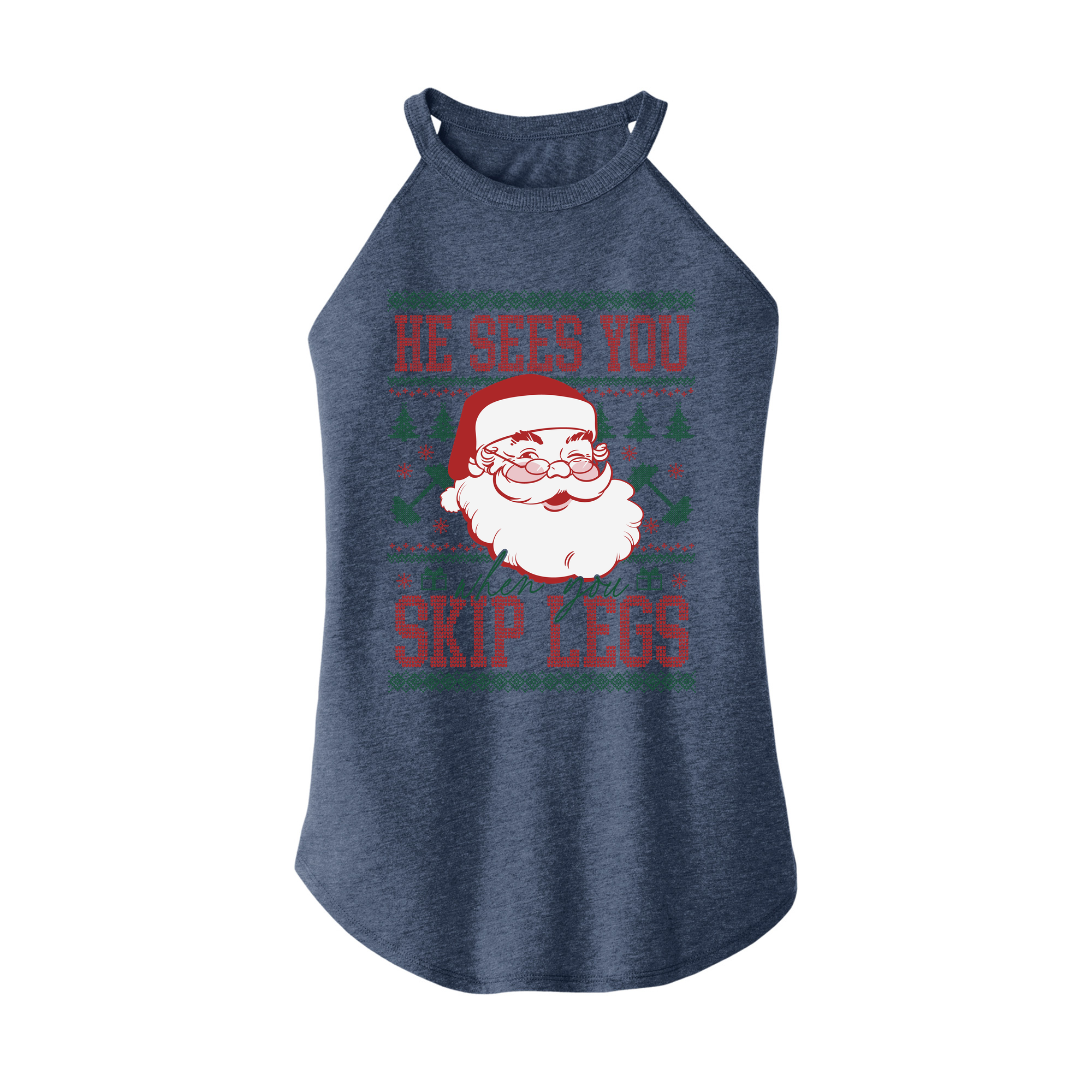 Womens X-Small Navy Heather Rocker Tank Top