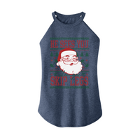 Womens X-Small Navy Heather Rocker Tank Top