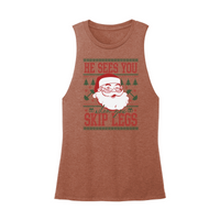 Womens X-Small Brown Muscle Tank