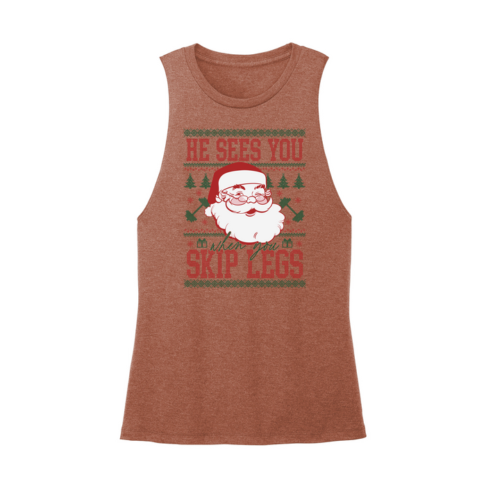 Womens X-Small Brown Muscle Tank