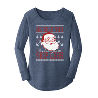 Womens X-Small Navy Heather Long Sleeve Tunic Tee