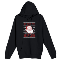 Unisex Small Black Pullover Hooded Sweatshirt