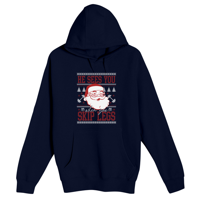 Unisex Small Navy Pullover Hooded Sweatshirt