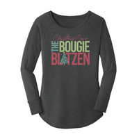 Womens X-Small Dark Heather Gray Long Sleeve Tunic Tee