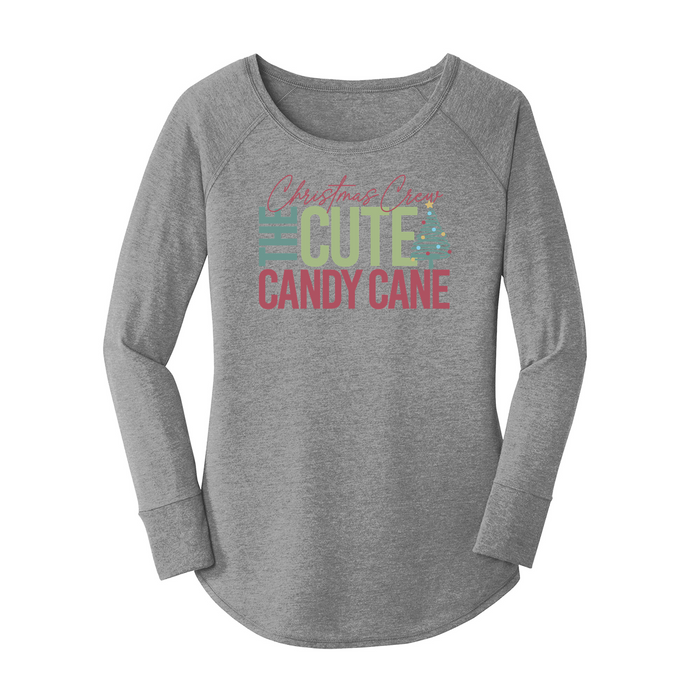 Womens X-Small Grey Long Sleeve Tunic Tee