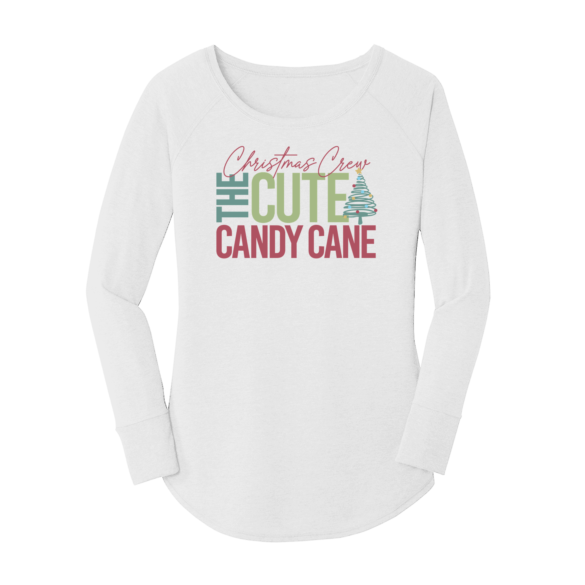 Womens X-Small White Long Sleeve Tunic Tee