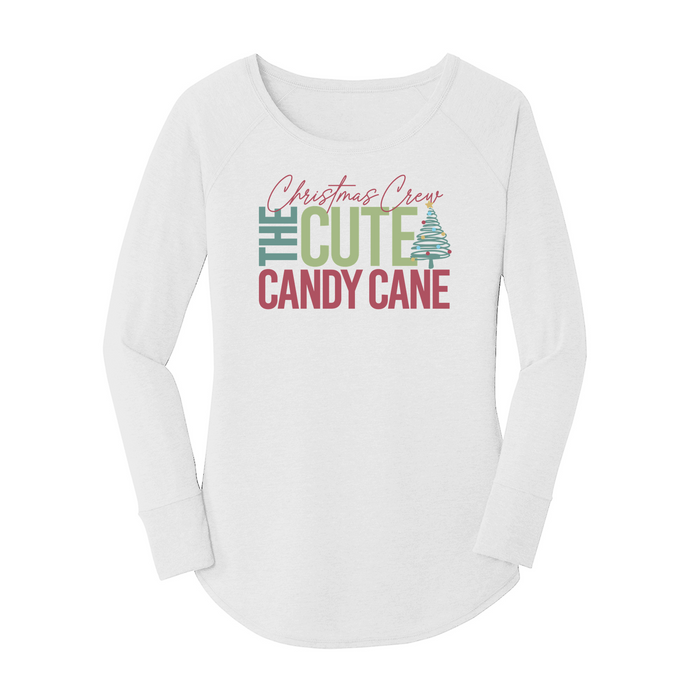 Womens X-Small White Long Sleeve Tunic Tee