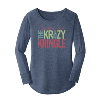 Womens X-Small Navy Heather Long Sleeve Tunic Tee