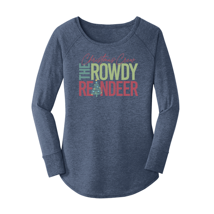 Womens X-Small Navy Heather Long Sleeve Tunic Tee
