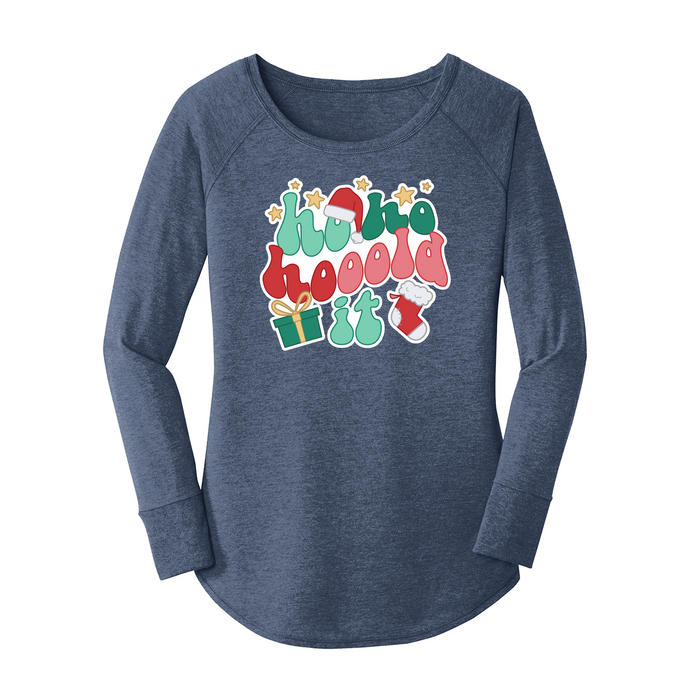 Womens X-Small Navy Heather Long Sleeve Tunic Tee