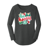 Womens X-Small Dark Heather Gray Long Sleeve Tunic Tee