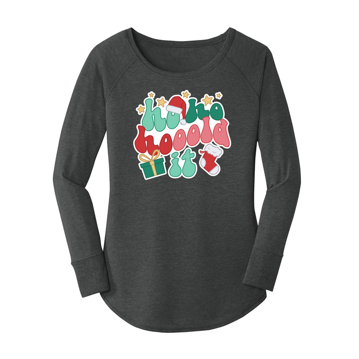 Womens X-Small Dark Heather Gray Long Sleeve Tunic Tee