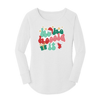 Womens X-Small White Long Sleeve Tunic Tee