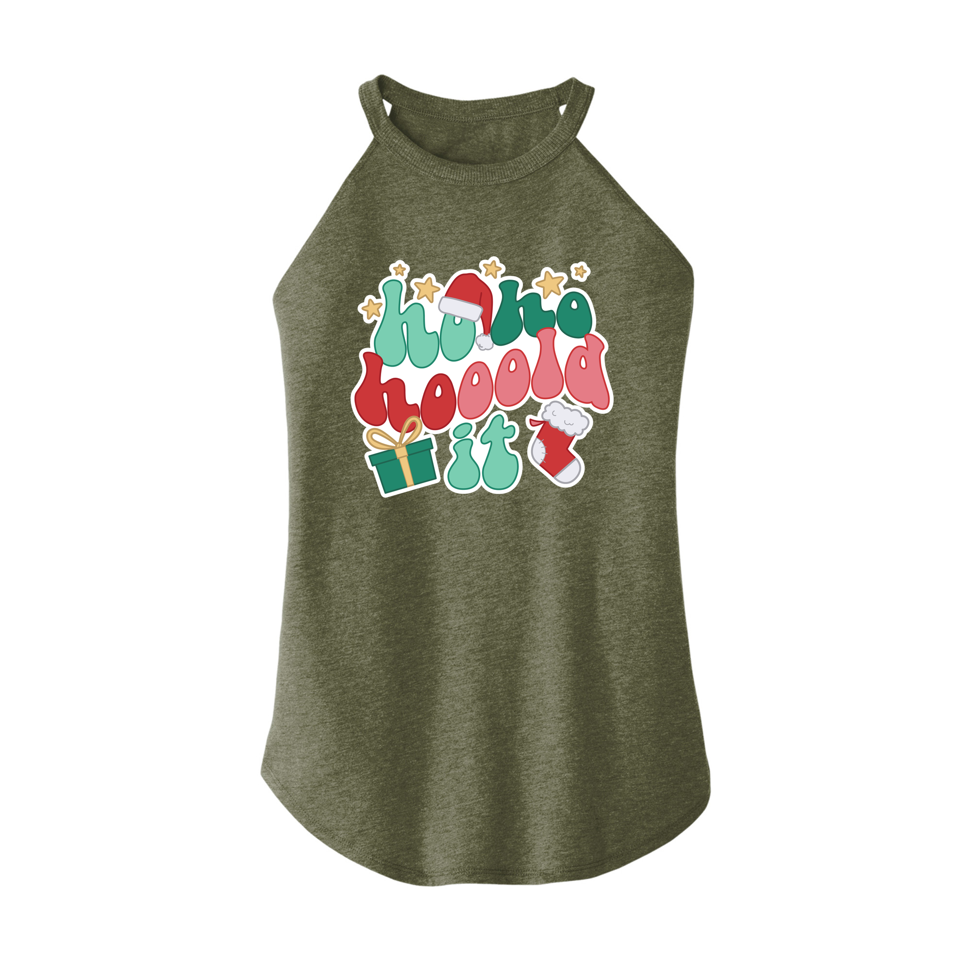 Womens X-Small Military Green Rocker Tank Top