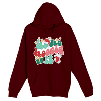 Unisex Small Burgundy Pullover Hooded Sweatshirt