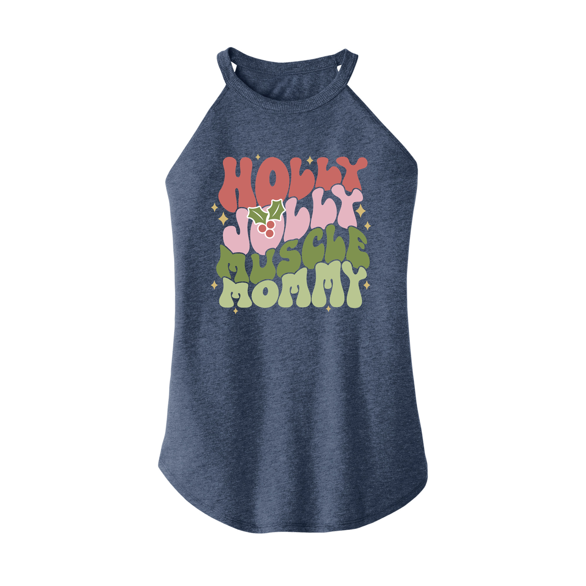 Womens X-Small Navy Heather Rocker Tank Top